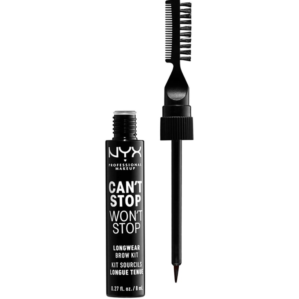 NYX Professional Makeup Can't Stop Won't Stop Longwear Brow Kit 0.27oz Black